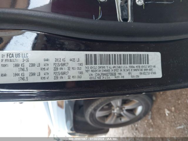 1C4NJPBA0GD726638 Jeep Patriot Sport Se