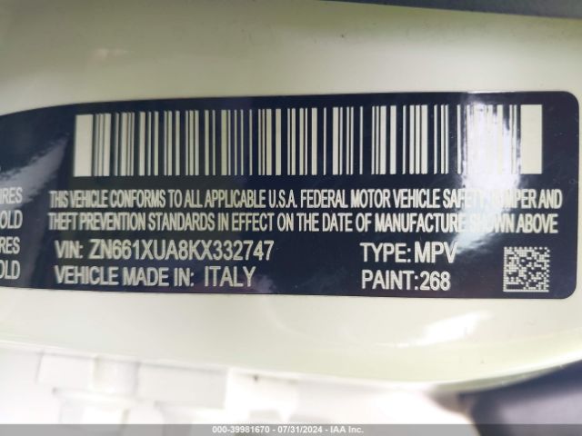 ZN661XUA8KX332747 Maserati Levante