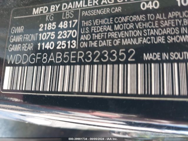 WDDGF8AB5ER323352 Mercedes-Benz C 300 Luxury 4matic/sport 4matic