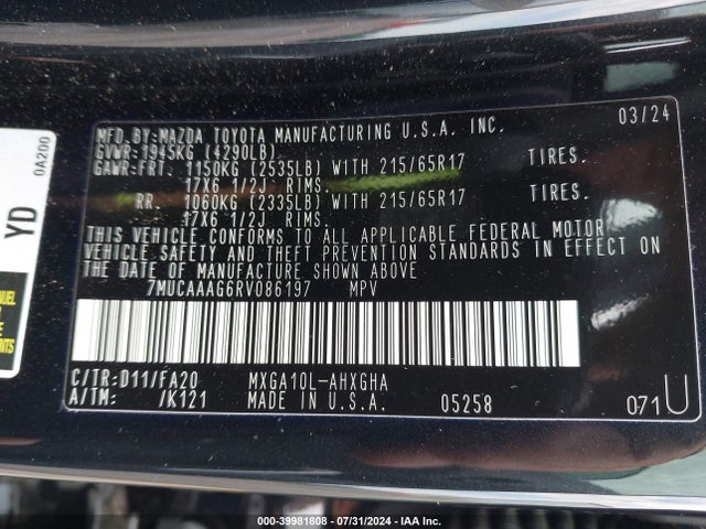 Toyota Corolla Cross Le 2024 7MUCAAAG6RV086197 Image 9