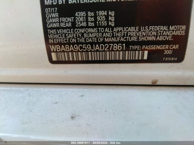 WBA8A9C59JAD27861 BMW 320i
