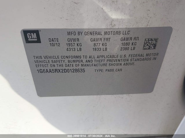 2013 CADILLAC ATS 1G6AA5RX2D0128635 Photo 8