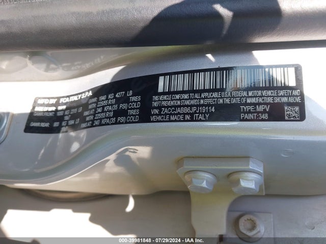 ZACCJABB6JPJ19114 Jeep Renegade Latitude Fwd
