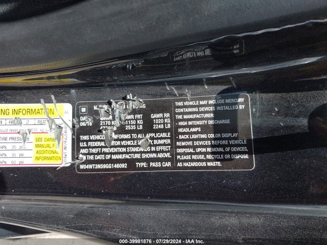 W04WT3N59GG146092 Buick Cascada Premium