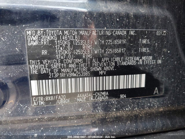 Toyota Rav4 Xle 2022 2T3P1RFV9NW253985 Image 9