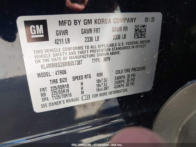 KL4MMBS28MB057387 Buick Encore Gx Fwd Preferred