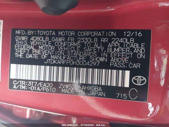 Toyota Prius Prime Premium 2017 JTDKARFP0H3004297 Image 9