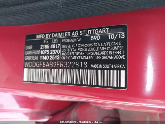 WDDGF8AB9ER322818 Mercedes-Benz C 300 Luxury 4matic/sport 4matic