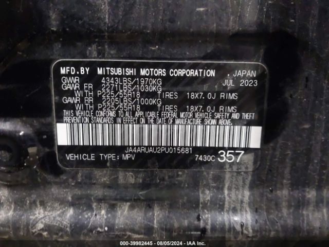 JA4ARUAU2PU015681 Mitsubishi Outlander Sport 2.0 Es Awc