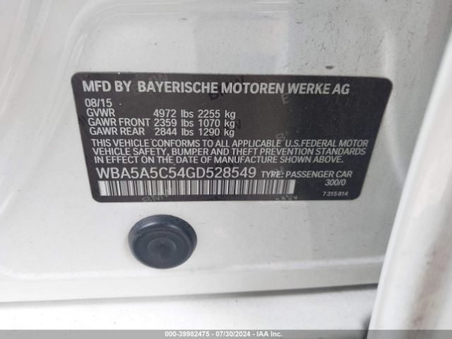 WBA5A5C54GD528549 BMW 528I