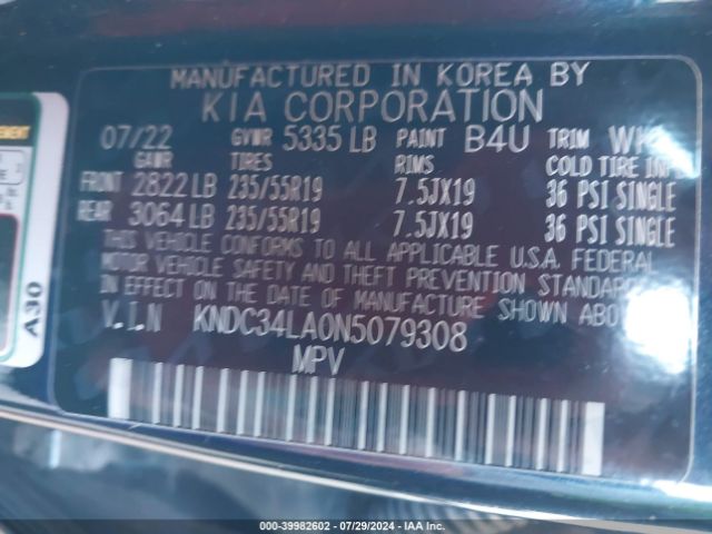KNDC34LA0N5079308 KIA Ev6 Wind