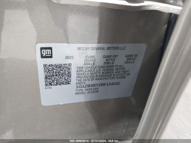 1G1ZB5ST2RF104532 Chevrolet MALIBU LS