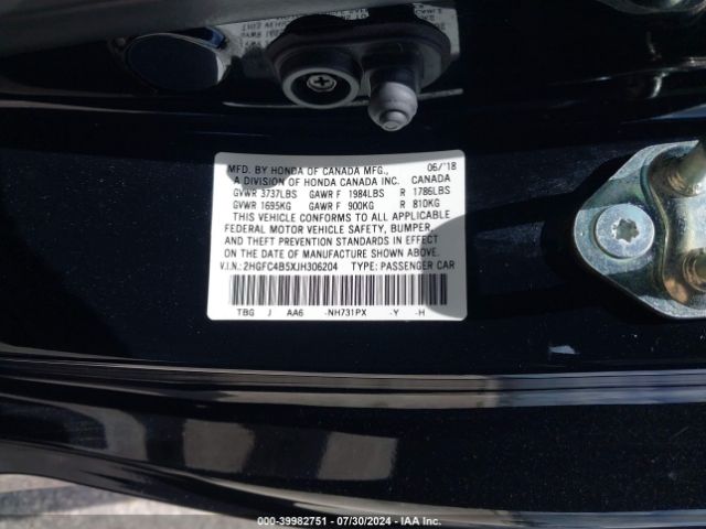 2HGFC4B5XJH306204 Honda Civic Lx