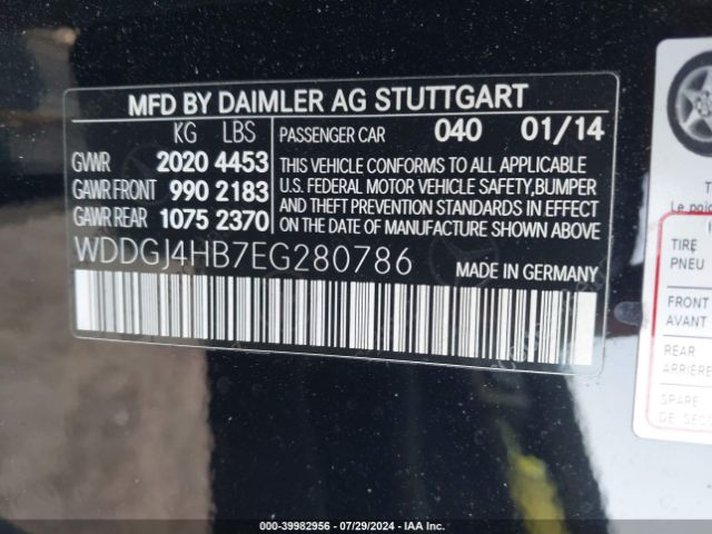 WDDGJ4HB7EG280786 Mercedes-Benz C 250