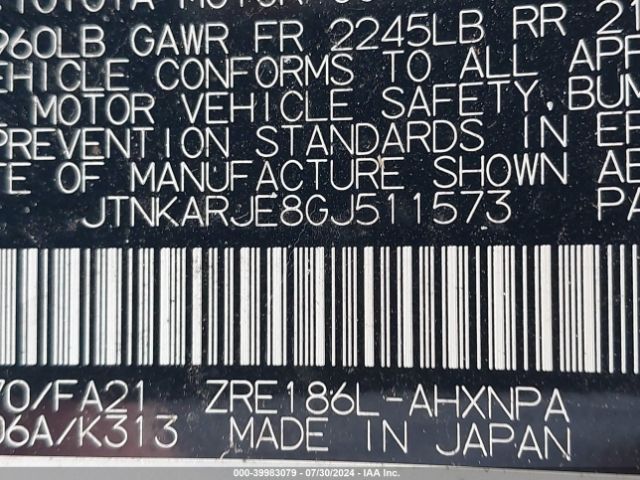 JTNKARJE8GJ511573 Scion IM