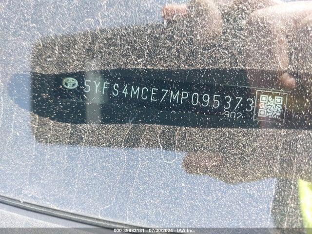Toyota COROLLA SE 2021 5YFS4MCE7MP095373 Image 9