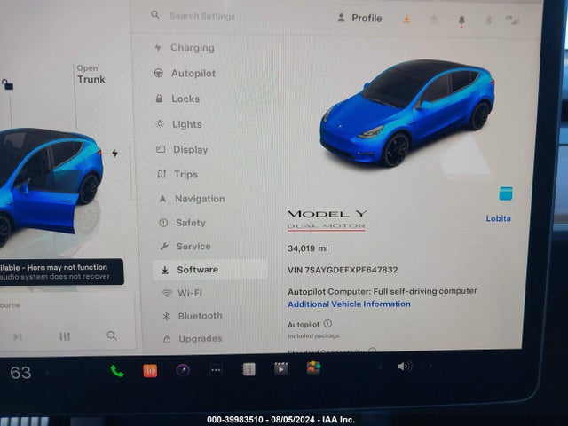 7SAYGDEFXPF647832 Tesla Model Y Awd/performance Dual Motor All-wheel Drive