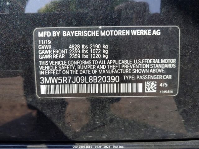 3MW5R7J09L8B20390 BMW 330i Xdrive