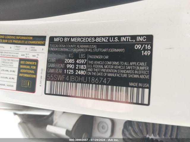 55SWF4JB0HU186747 Mercedes-Benz C 300 Luxury/sport