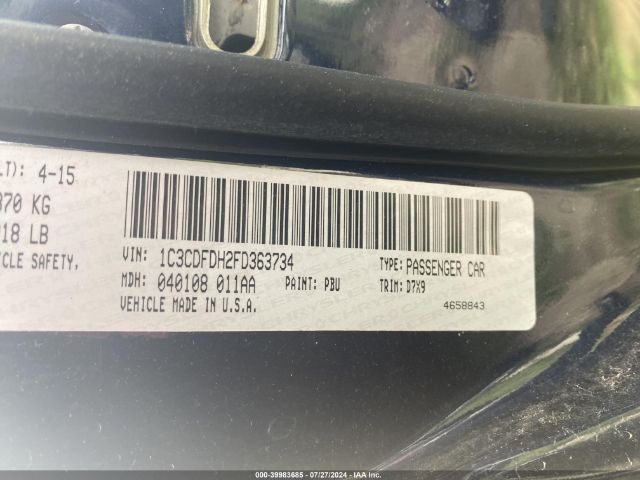 1C3CDFDH2FD363734 Dodge Dart Aero