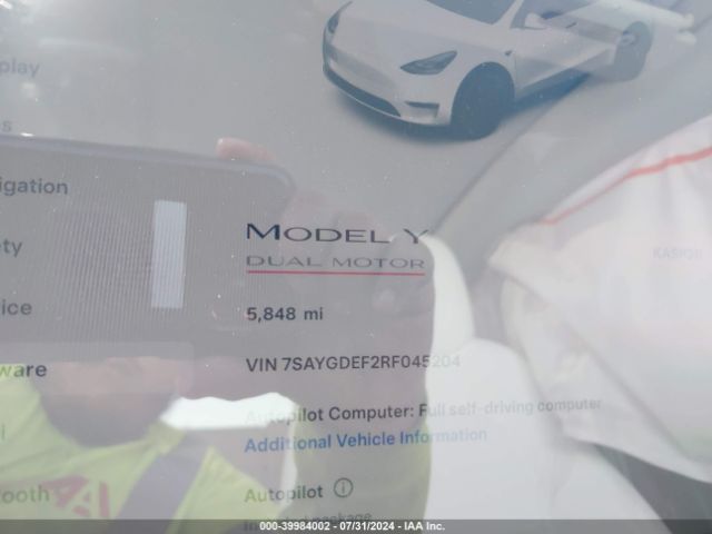 7SAYGDEF2RF045204 Tesla Model Y Performance Dual Motor All-wheel Drive