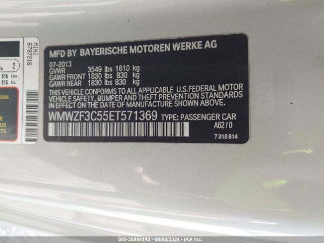 WMWZF3C55ET571369 Mini Clubman Cooper
