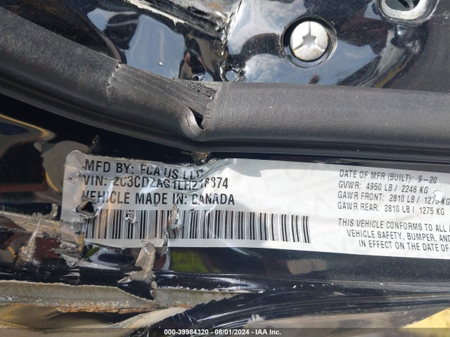 Dodge Challenger Sxt 2020 2C3CDZAG1LH218874 Image 9