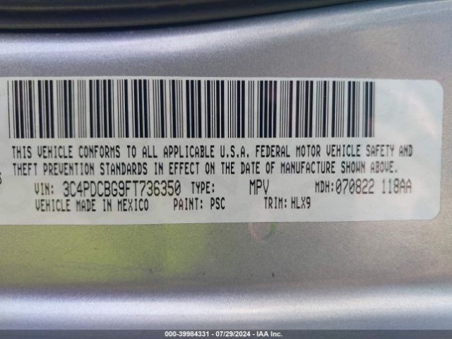 3C4PDCBG9FT736350 Dodge Journey Sxt