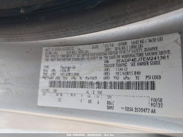 Ford FIESTA SE 2014 3FADP4EJ7EM241361 Image 9