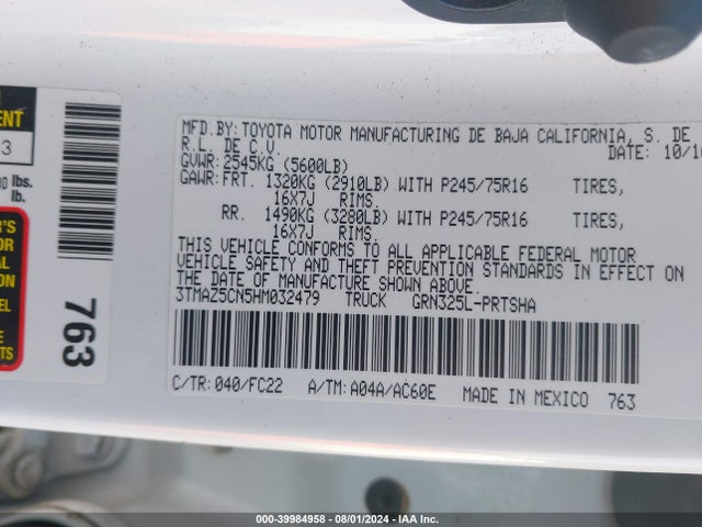 Toyota Tacoma Sr5 V6 2017 3TMAZ5CN5HM032479 Image 9