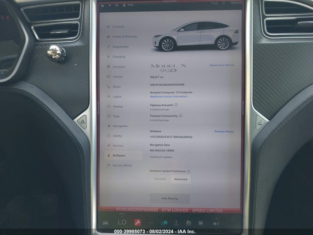 Tesla Model X 60d/70d/75d/90d 2016 5YJXCAE2XGF003439 Image 19