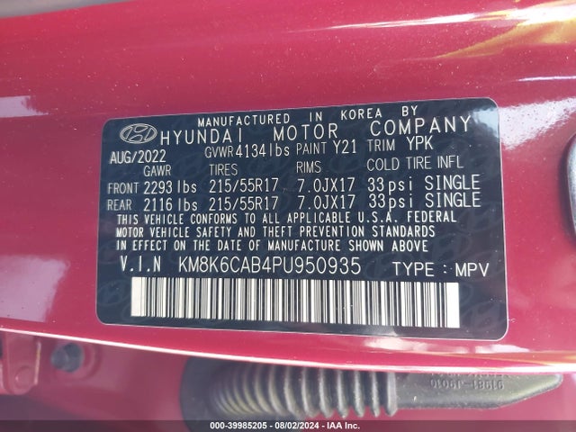 Hyundai Kona Sel 2023 KM8K6CAB4PU950935 Image 9