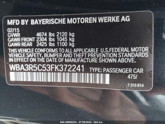 WBA3R5C53FK372241 BMW 435i Xdrive