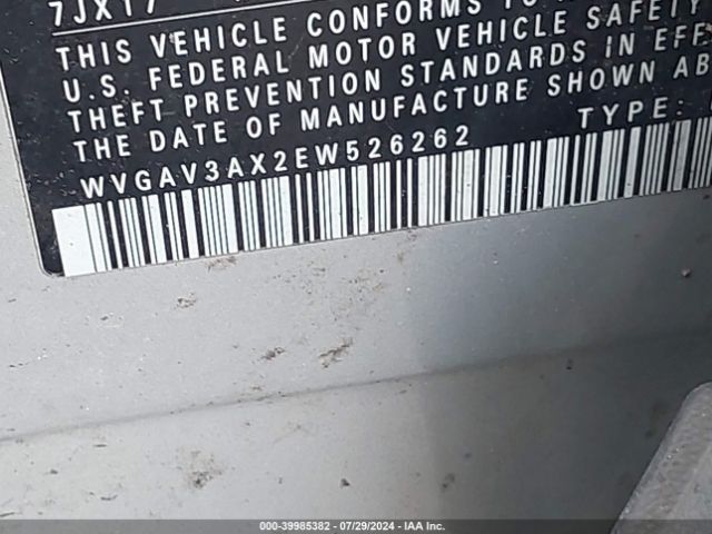 WVGAV3AX2EW526262 Volkswagen TIGUAN SE