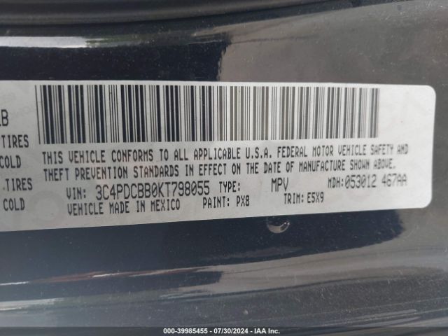 3C4PDCBB0KT798055 Dodge JOURNEY SE