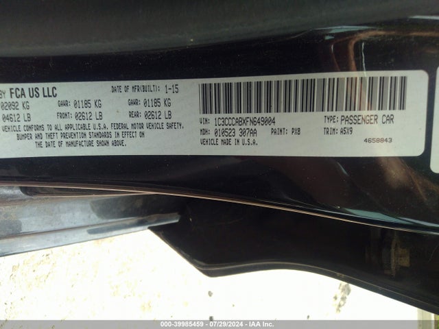 1C3CCCABXFN649004 Chrysler 200 Limited