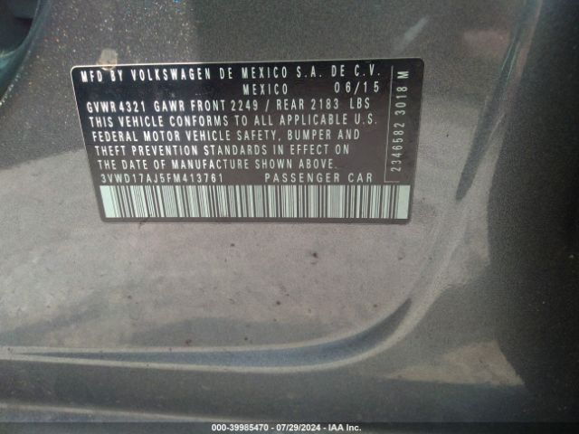 3VWD17AJ5FM413761 Volkswagen Jetta 1.8t Se