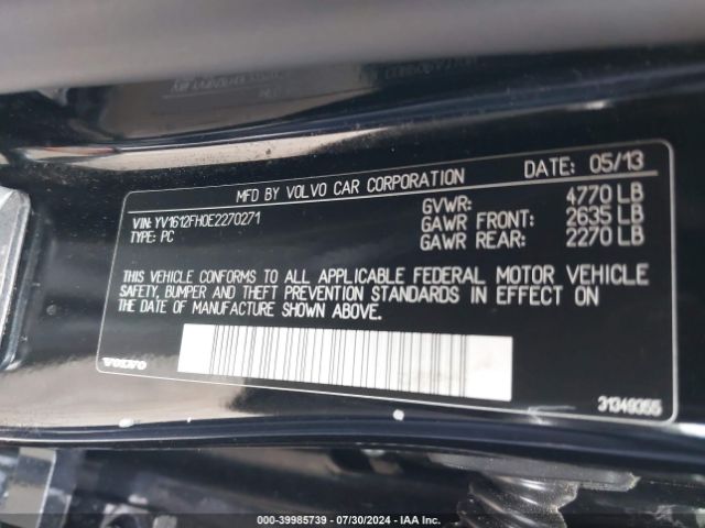 YV1612FH0E2270271 Volvo S60 T5