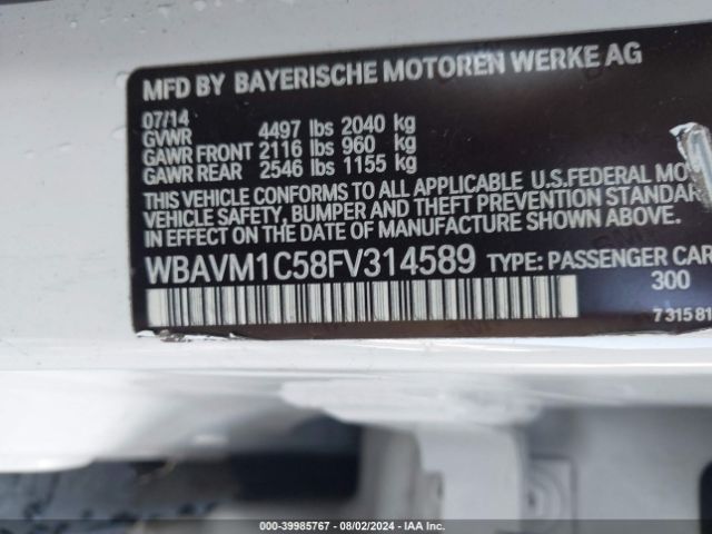 WBAVM1C58FV314589 BMW X1 Sdrive28i