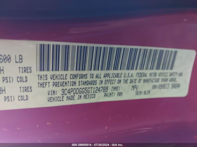 3C4PDDGG5GT124789 Dodge Journey Crossroad Plus