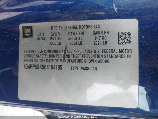 1G4PP5SK5E4194185 Buick Verano