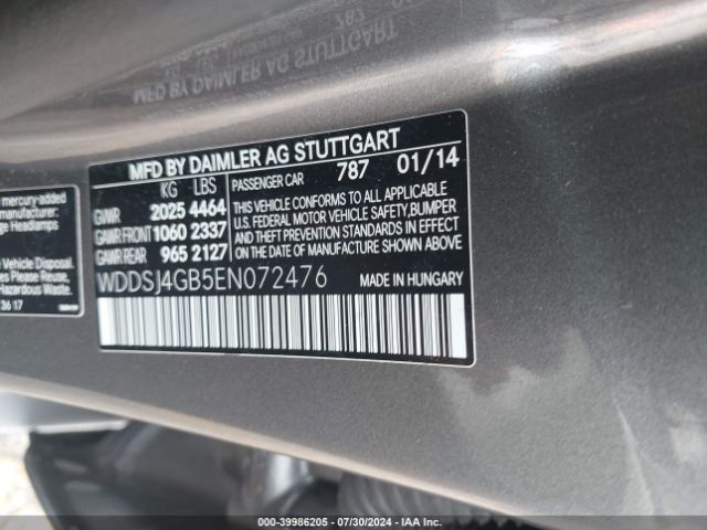 WDDSJ4GB5EN072476 Mercedes-Benz CLA 250 4MATIC