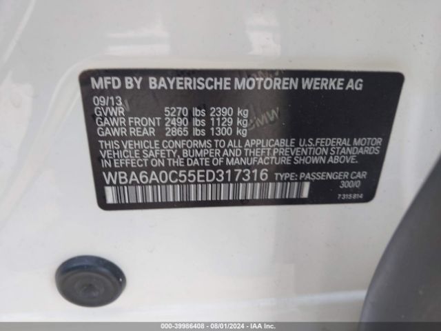 WBA6A0C55ED317316 BMW 640i Gran Coupe