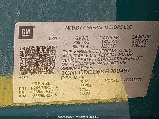 Chevrolet Tahoe Commercial 2019 1GNLCDEC6KR300467 Image 9