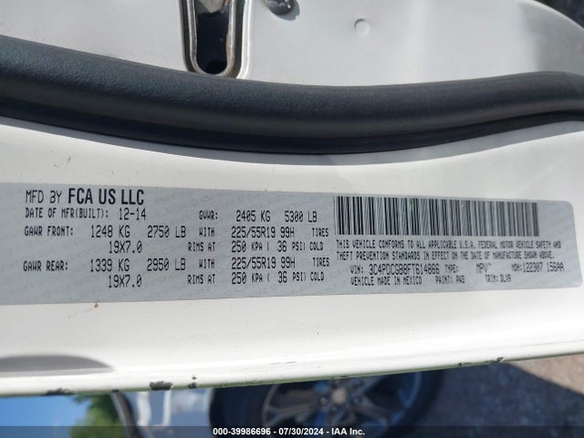 3C4PDCGB8FT614866 Dodge Journey Crossroad