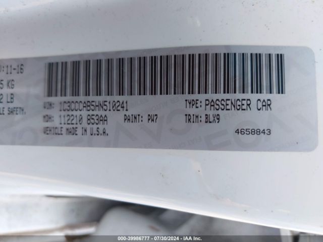 1C3CCCAB5HN510241 Chrysler 200 Limited Platinum