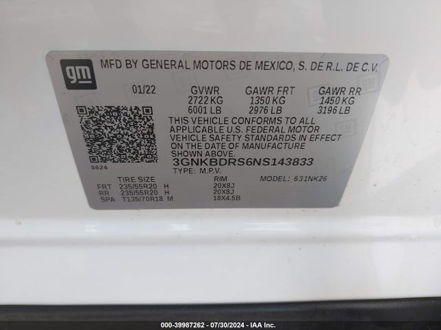 Chevrolet Blazer Fwd 3lt 2022 3GNKBDRS6NS143833 Image 9