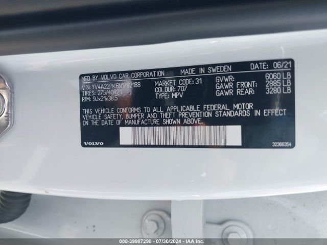 YV4A22PK6N1782188 Volvo Xc90 T6 Momentum 7 Passenger