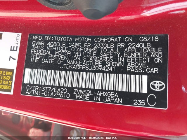 Toyota Prius Prime Advanced/plus/premium 2018 JTDKARFP8J3094241 Image 9