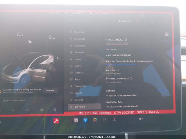 2020 TESLA MODEL 3 5YJ3E1EC6LF586992 Photo 6